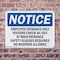 Signmission Employee Entrance Only Visitors Check-In Out OSHA Notice Sign, Plastic, 14in W x 10in L, 2PK OS-2PACK-NS-P-1014-L-11949 - alternate 6